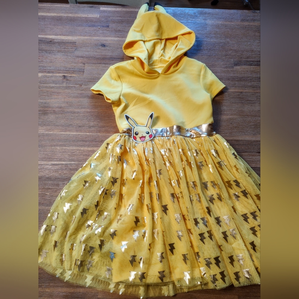 Kids Yellow Pikachu Costume Dress